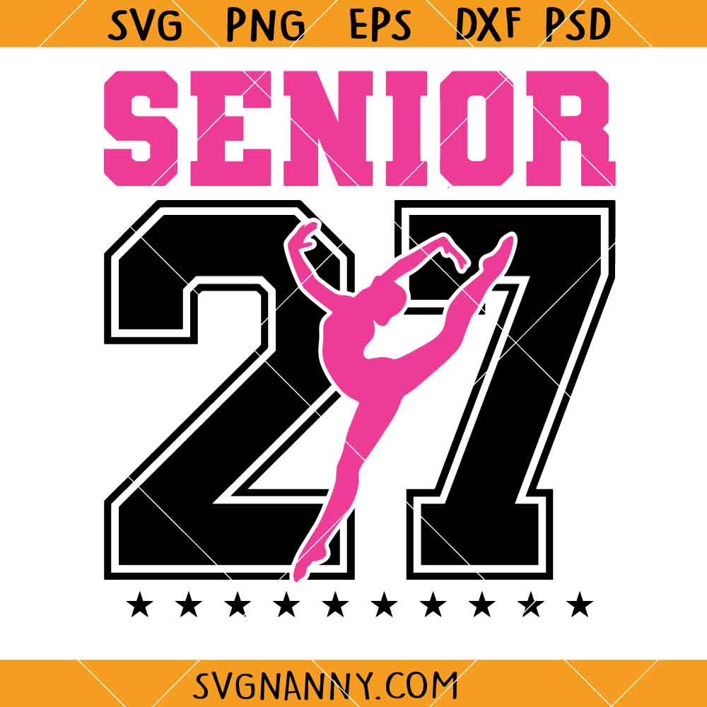 Senior Dance Mom 2027 SVG, Dance Coach Shirt Svg, Dance Mom Svg, Pom poms Svg