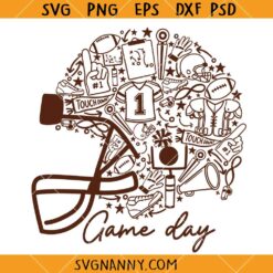 Touch Down Season SVG, Touchdown Helmet Design SVG, Tis The Season Svg, Game Day Svg, Football Autumn Svg