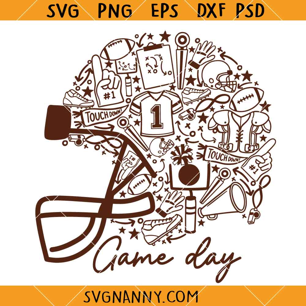 Touch Down Season SVG, Touchdown Helmet Design SVG, Tis The Season Svg, Game Day Svg, Football Autumn Svg