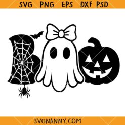 Boo Halloween SVG, Halloween SVG, Spooky Season SVG, Boo Ghost SVG