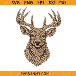 Cheetah print Deer Buck Hunting SVG, Deer Hunting Shirt SVG, Animal Print Hunter SVG