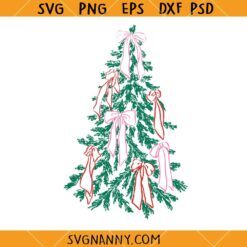 Christmas Tree with Bows SVG, Camo Christmas Tree SVG, Christmas Tree SVG