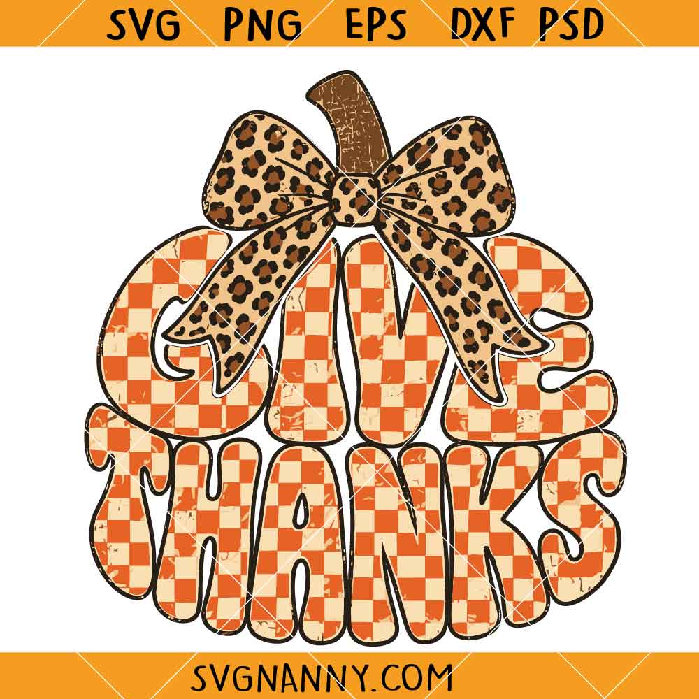 Give Thanks SVG, Thanksgiving SVG, Pumpkin Bible Shirt SVG