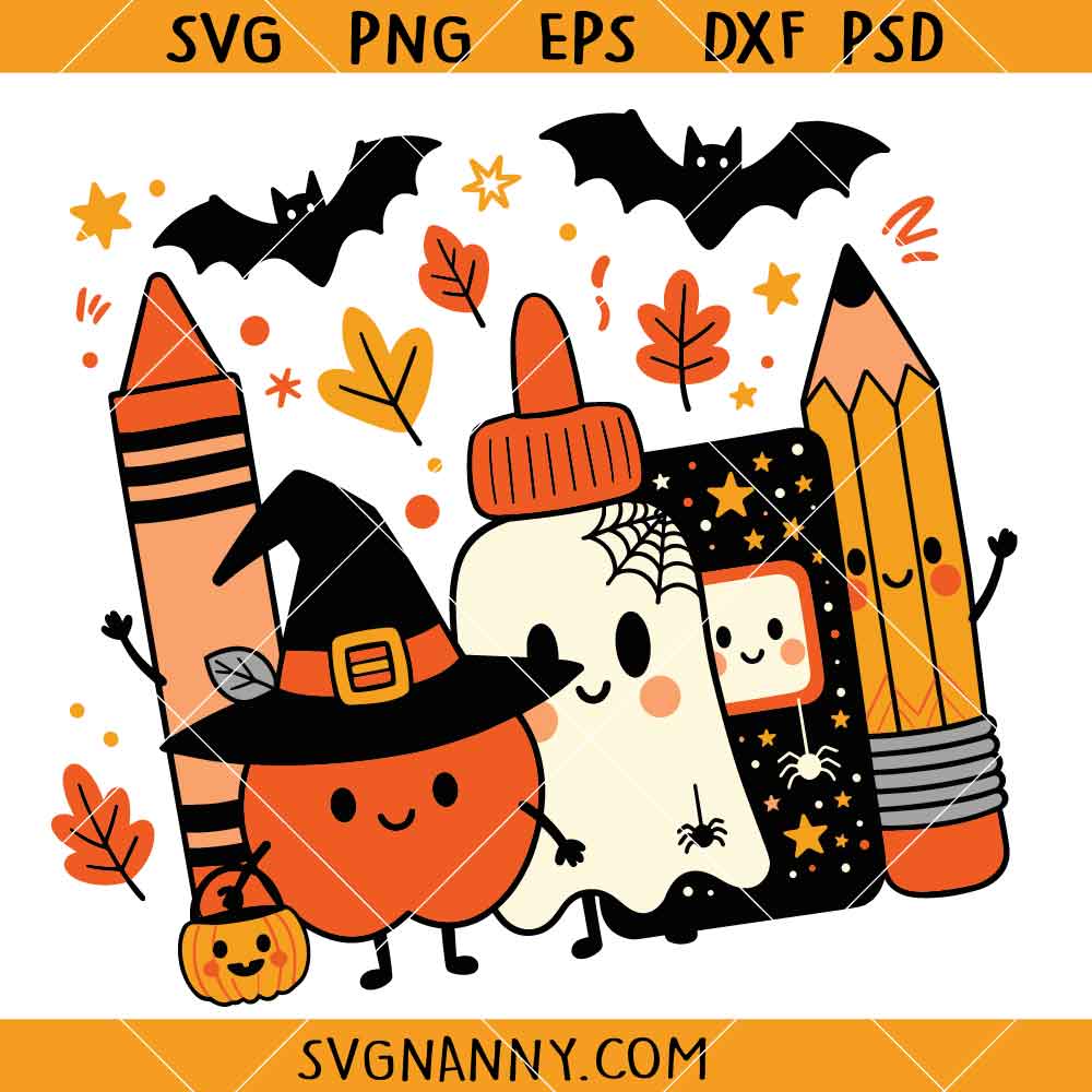 Halloween teacher SVG, Kindergarten Doodles SVG, Spooky School SVG