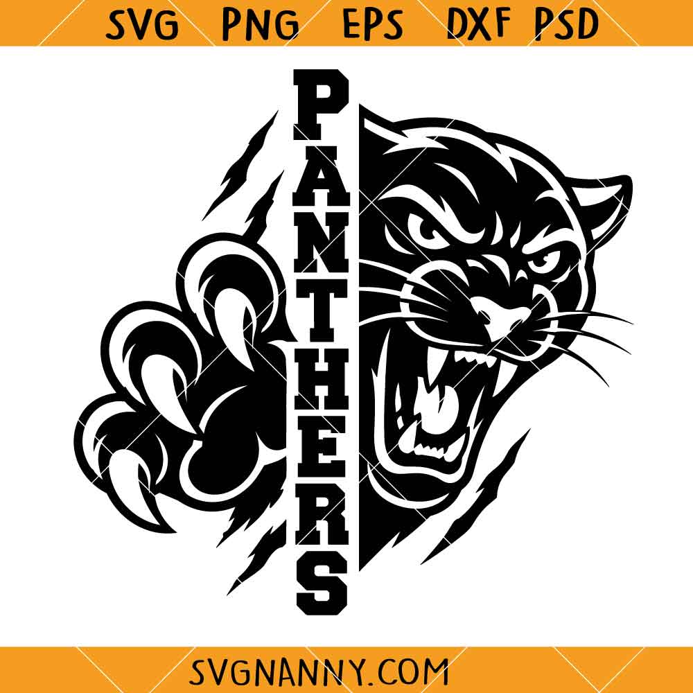 Panthers Mascot SVG, Carolina Panthers SVG, Panthers SVG, Football SVG