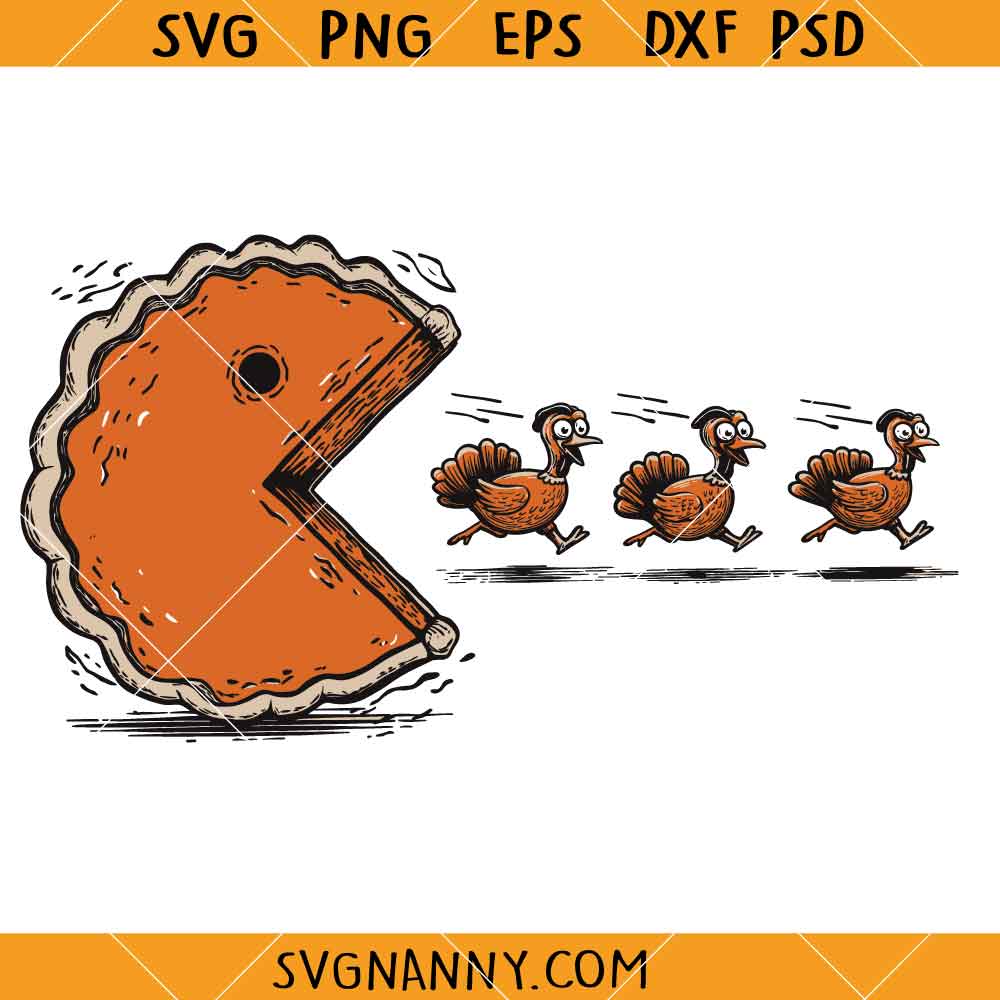 Retro Thanksgiving Pumpkin Pie Chasing SVG, Fall Vibes SVG, Pumpkin Season SVG