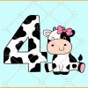 4th birthday cowgirl svg