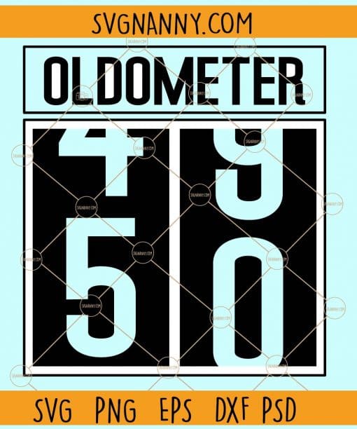 50th birthday oldometer svg