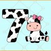7th cowgirl birthday svg