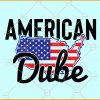 American dube with US map outline svg