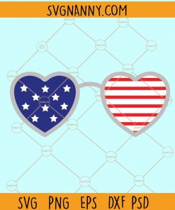 American heart shape sunglasses svg