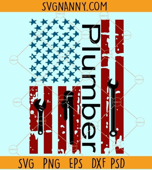 American plumber flag svg