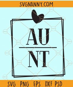 Aunt square with love svg