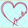 Auntie heart svg