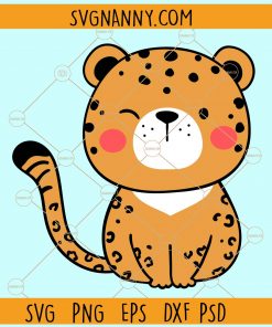 Baby cheetah clipart svg