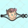 Baby girl pregnancy bump belly svg