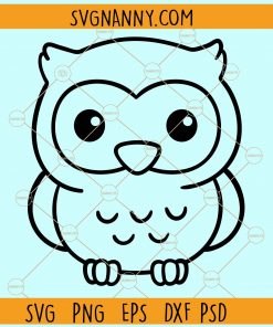 Baby owl outline svg