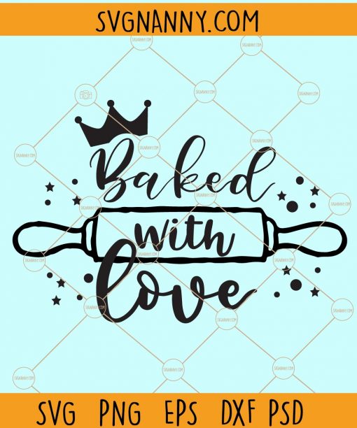 Baked with love svg