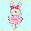 Ballerina bunny with bandana svg