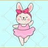 Ballerina bunny with bandana svg