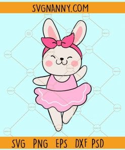 Ballerina bunny with bandana svg