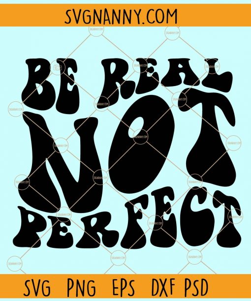 Be real not perfect wavy text svg