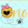Bee first birthday svg
