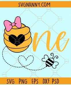 Bee first birthday svg