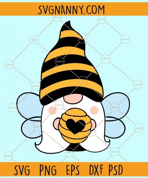 Bee gnome clipart svg