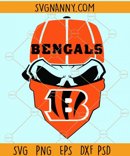 Bengals bandana mask svg