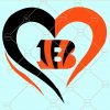 Bengals heart svg