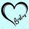 Besties heart svg
