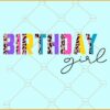Birthday girl half leopard print svg