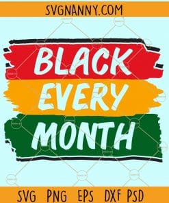 Black every month svg