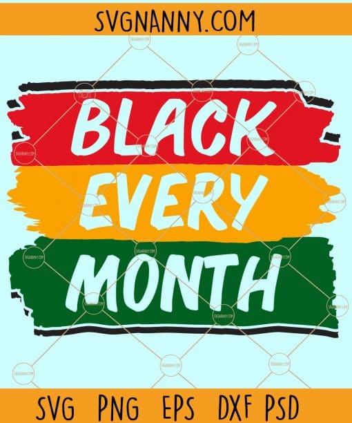 Black every month svg