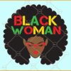 Black woman with Afro hair and sunglasses svg