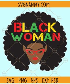 Black woman with Afro hair and sunglasses svg