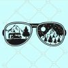 Camping sunglasses svg
