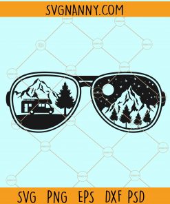 Camping sunglasses svg