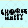 Choose happy wavy letters smiley face svg