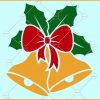 Christmas bells with bow svg