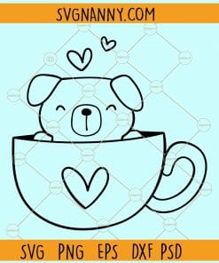 Coffee and dog svg