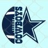 Cowboys split monogram svg
