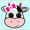 Cowgirl face with bow svg