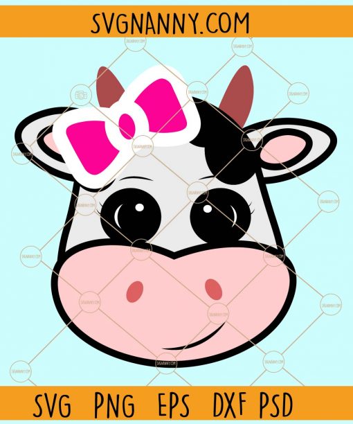 Cowgirl face with bow svg