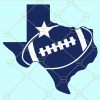 Dallas cowboys football Texas map svg