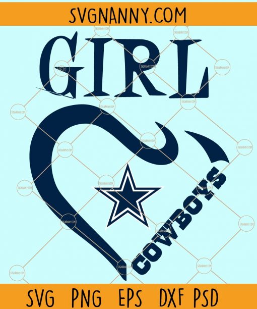Dallas cowboys girl svg