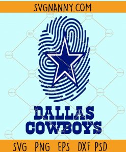 Dallas cowboys star fingerprint svg