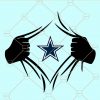 Dallas cowboys star with hands svg