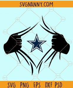 Dallas cowboys star with hands svg